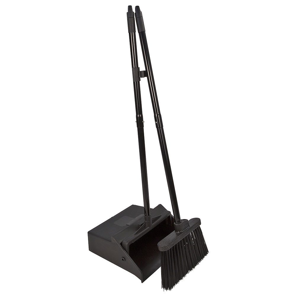 MR.SIGA mr.siga broom and dustpan set with long handle, upright broom and  dustpan combo for floor cleaning, lobby broom with adjustab