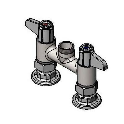 T&S 5F-4DLX00 Faucet, 4 C/C Deck Mount, Swivel Base, Less Nozzle