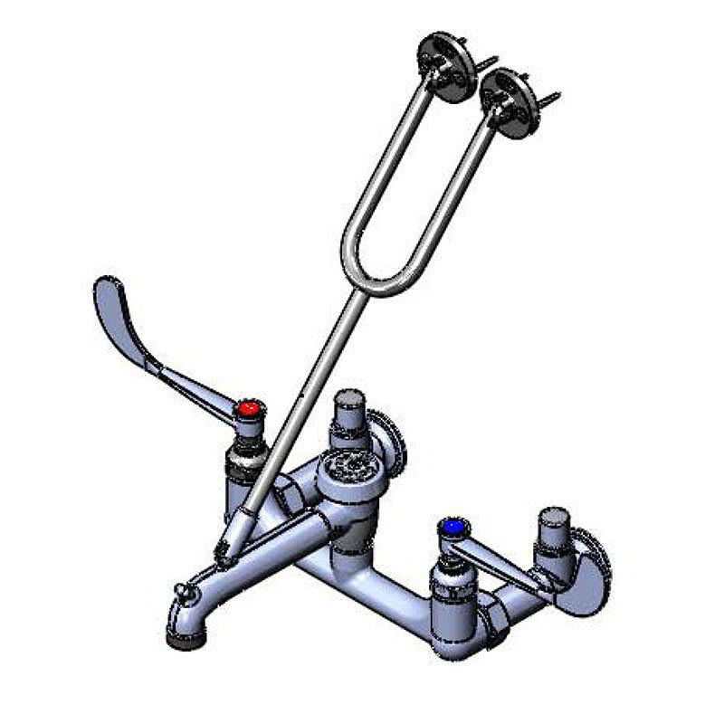 T&S B065701 Service Sink Faucet w/ Top Yolk Style Brace & Pail Hook