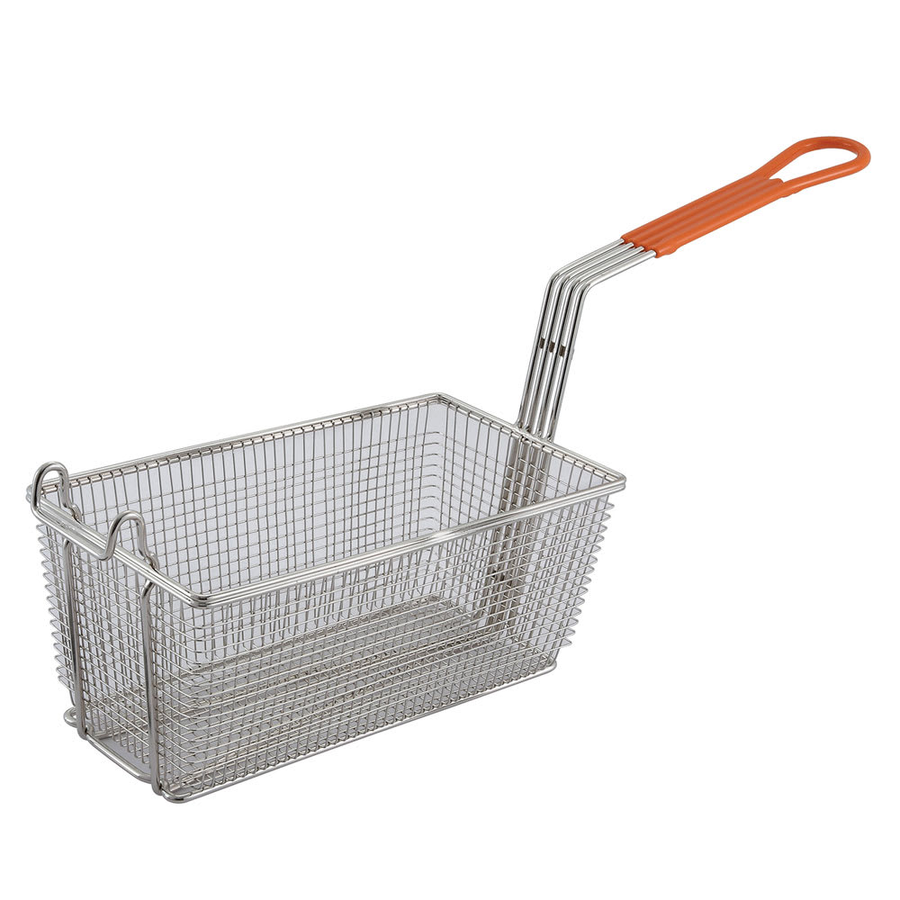 Prince Castle 77-P Fryer Basket w/ Coated Handle & Front Hook, 13 1/4 x 5  5/8 x 5 11/16