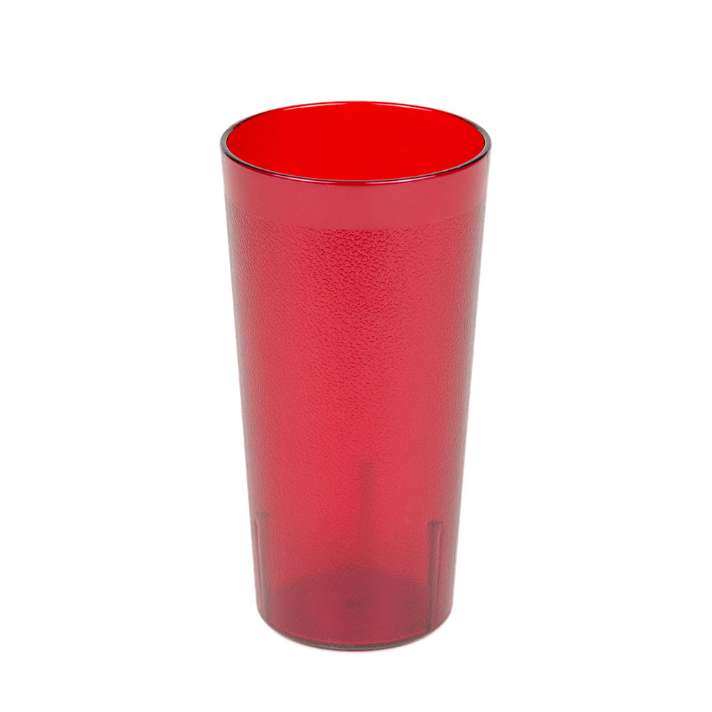 Winco - PTP-12R - 12 oz Red Pebbled Tumbler