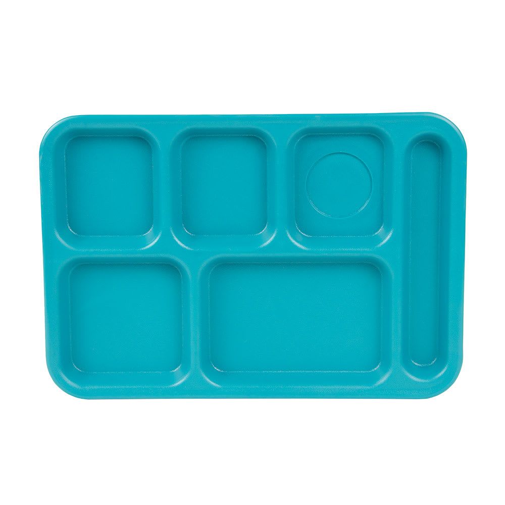 Cambro 10 inch x 14.5 inch School Compartment Navy Blue Tray, 24 Each, 1 per Case, Price/Case