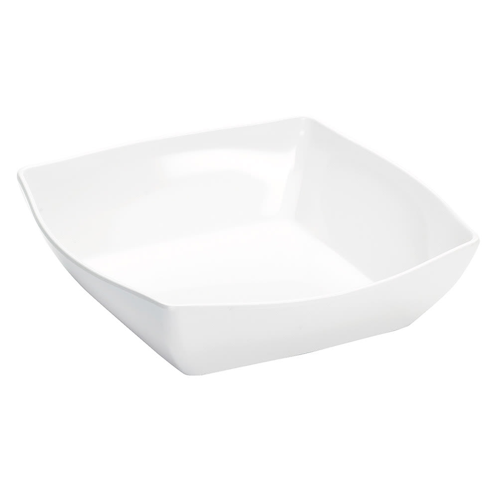 Cal-Mil SR150 5 1/2 qt Square Melamine Serving Bowl, White