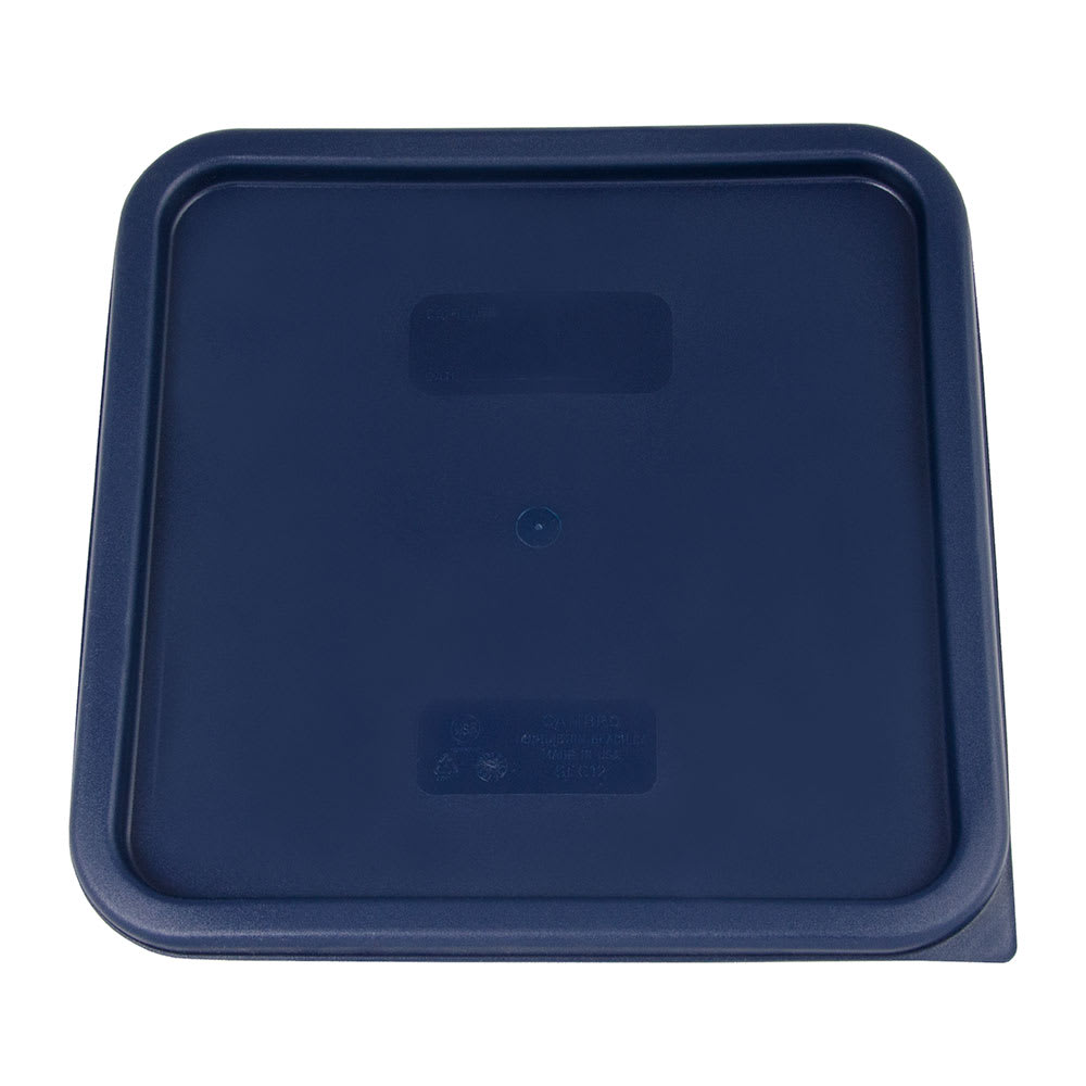 Choice 12, 18, and 22 Qt. Blue Square Polypropylene Food Storage Container  Lid