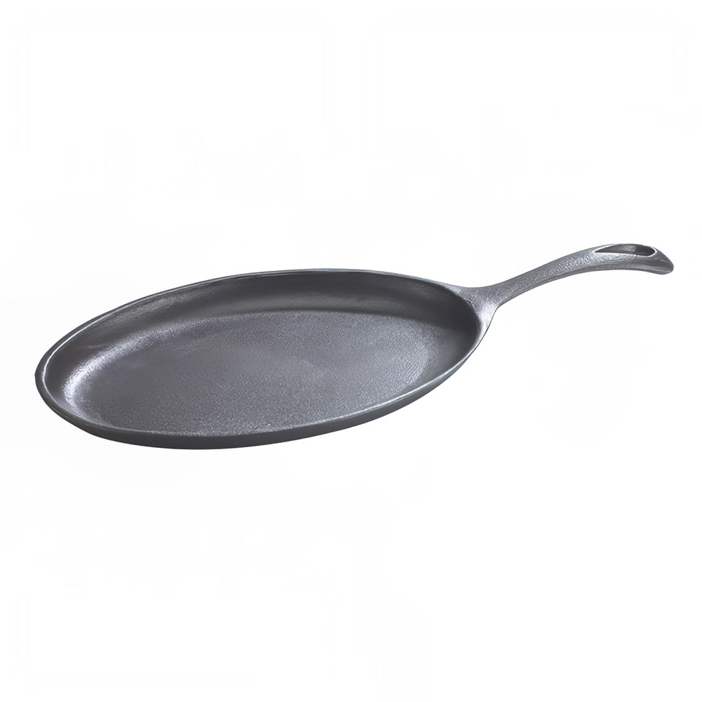 Oval Pre-Seasoned Cast Iron Fajita Skillet w/ Underliner