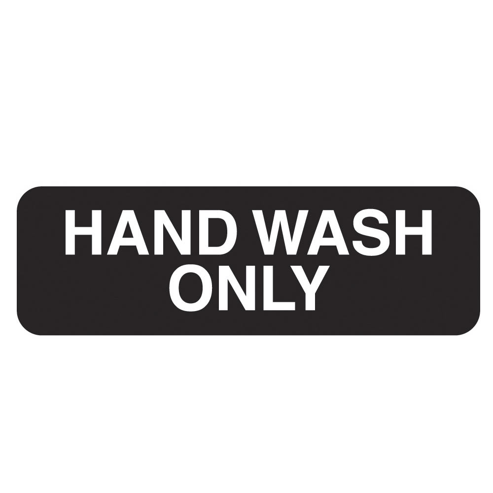vollrath-4504-hand-wash-only-sign-3-x-9-white-on-black for Free Printable Hand Wash Only Sign Vollrath 4504 Hand Wash Only Sign - 3