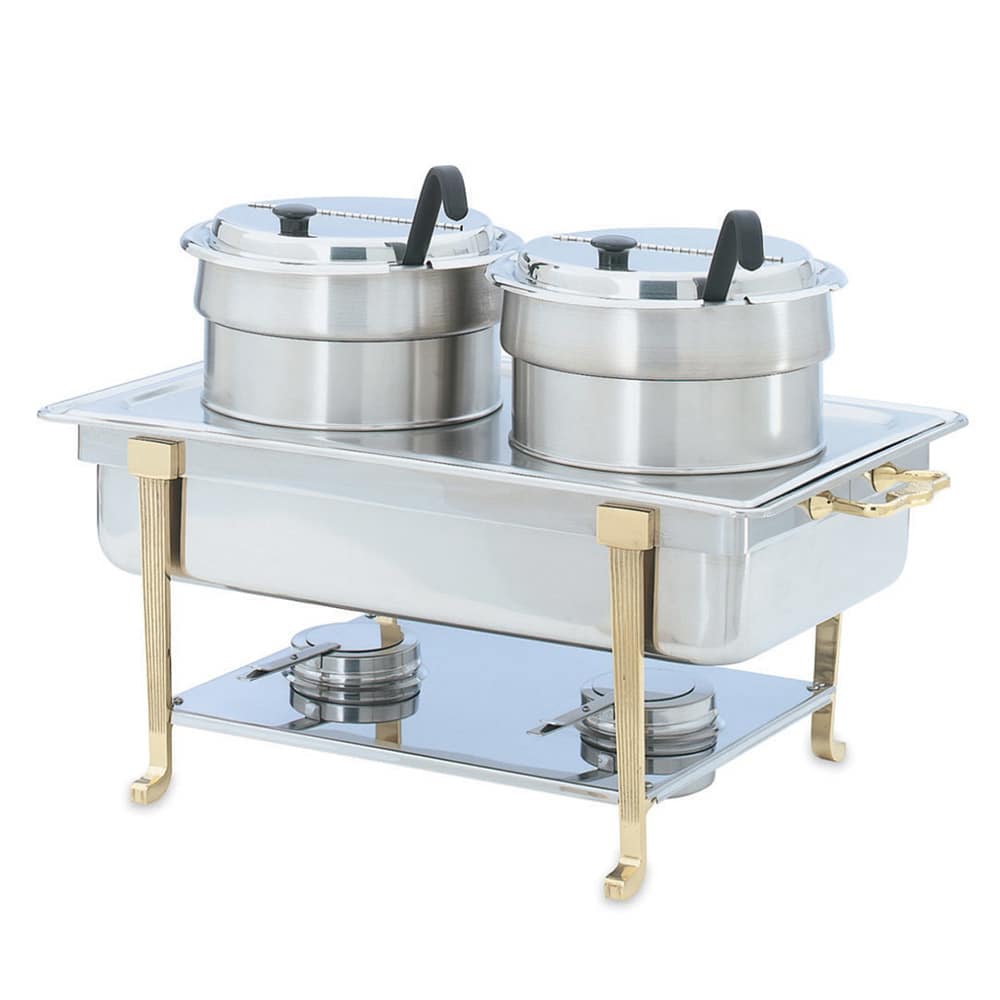 Custom GLSW2 4 Quart and 11 Quart Pot Soup Warmer Set with Ladles