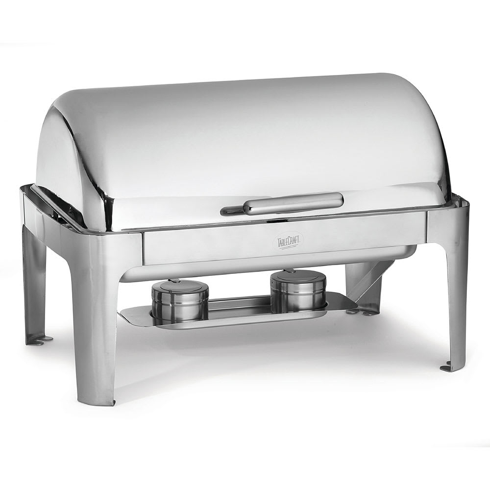 Tablecraft CW40167 Full Size Chafer w/ Roll-Top Lid & Chafing Fuel