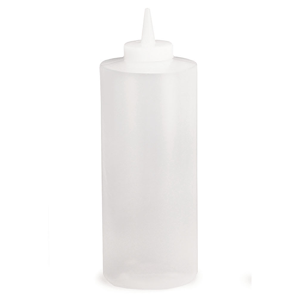 Tablecraft 32C 32 oz Squeeze Dispenser, Polyethylene, Natural Top, Natural