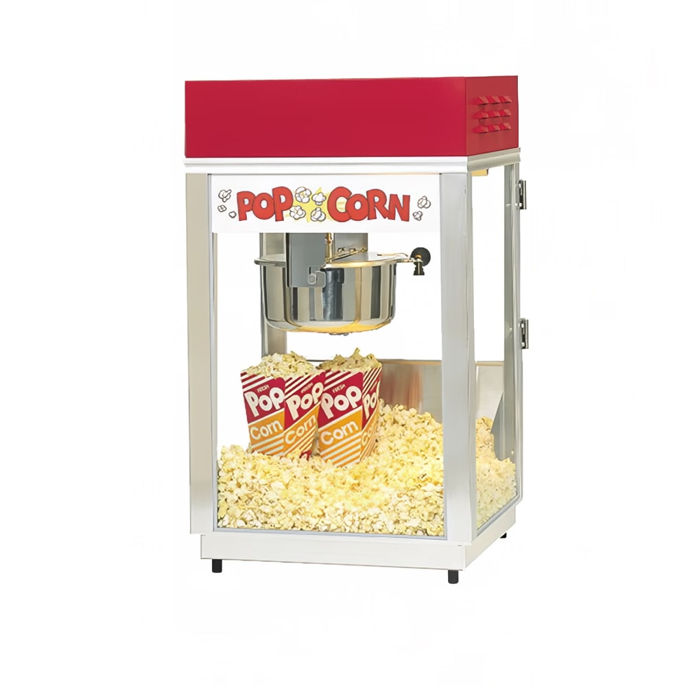 Winco Popcorn Showtime Electric Machine 8 oz, Red-POP-8R