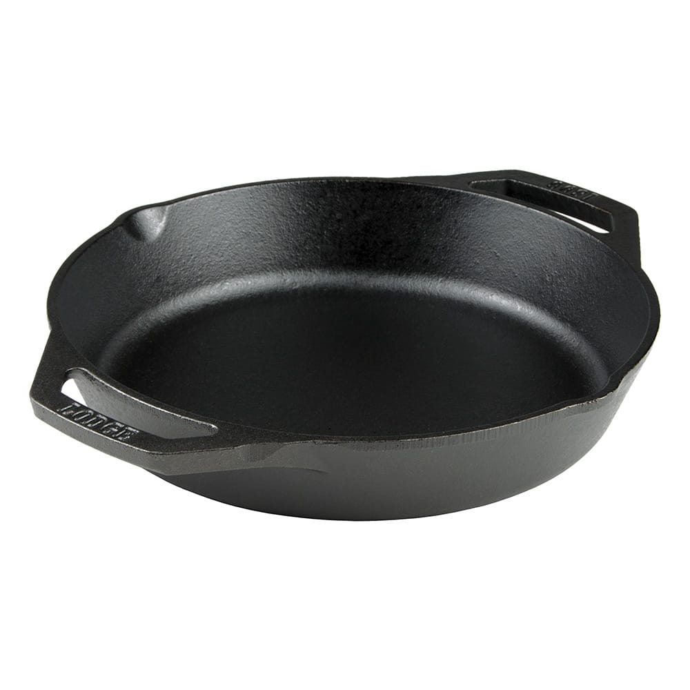 Lodge frying pan/grill pan with two handles L8GPL, diameter approx. 26 cm