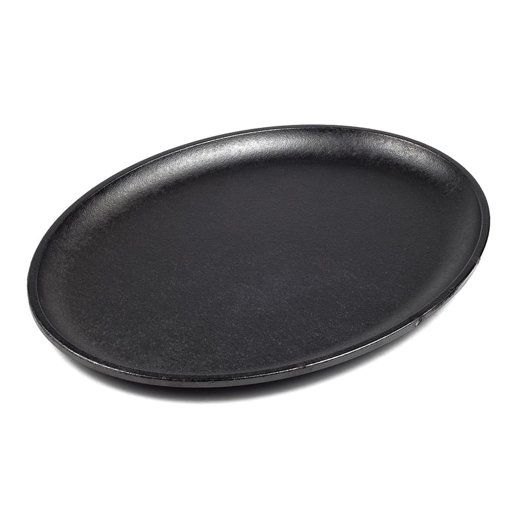 Lodge LOS3 10 x 7 1/2 Oval Pre-Seasoned Cast Iron Fajita Skillet