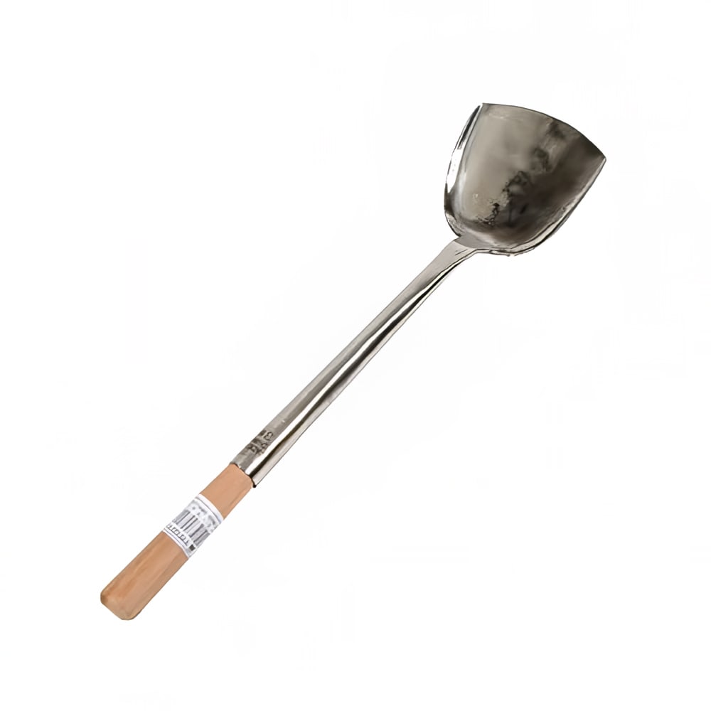 Town 33973 3 1/2 x 4 Small Wok Spatula with 16 1/2 Wood Handle