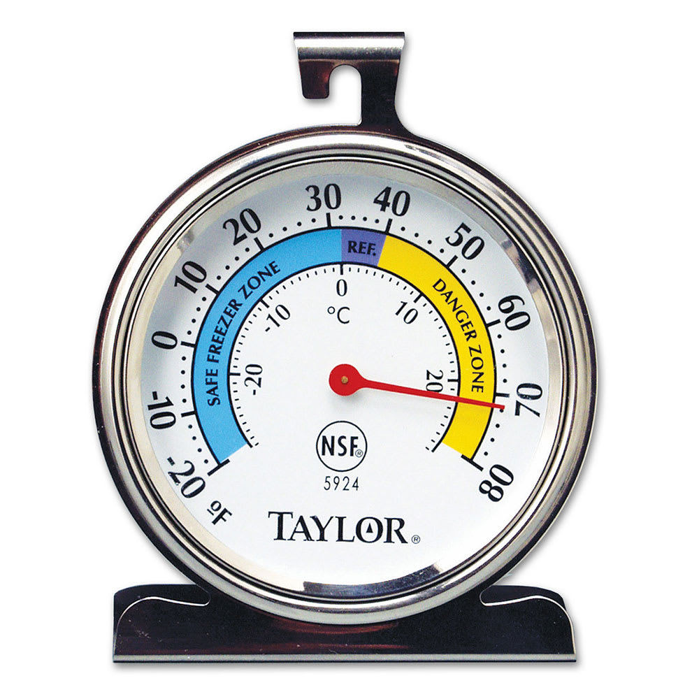Taylor 3509FS Refrigerator & Freezer Thermometer for Commercial Coolers