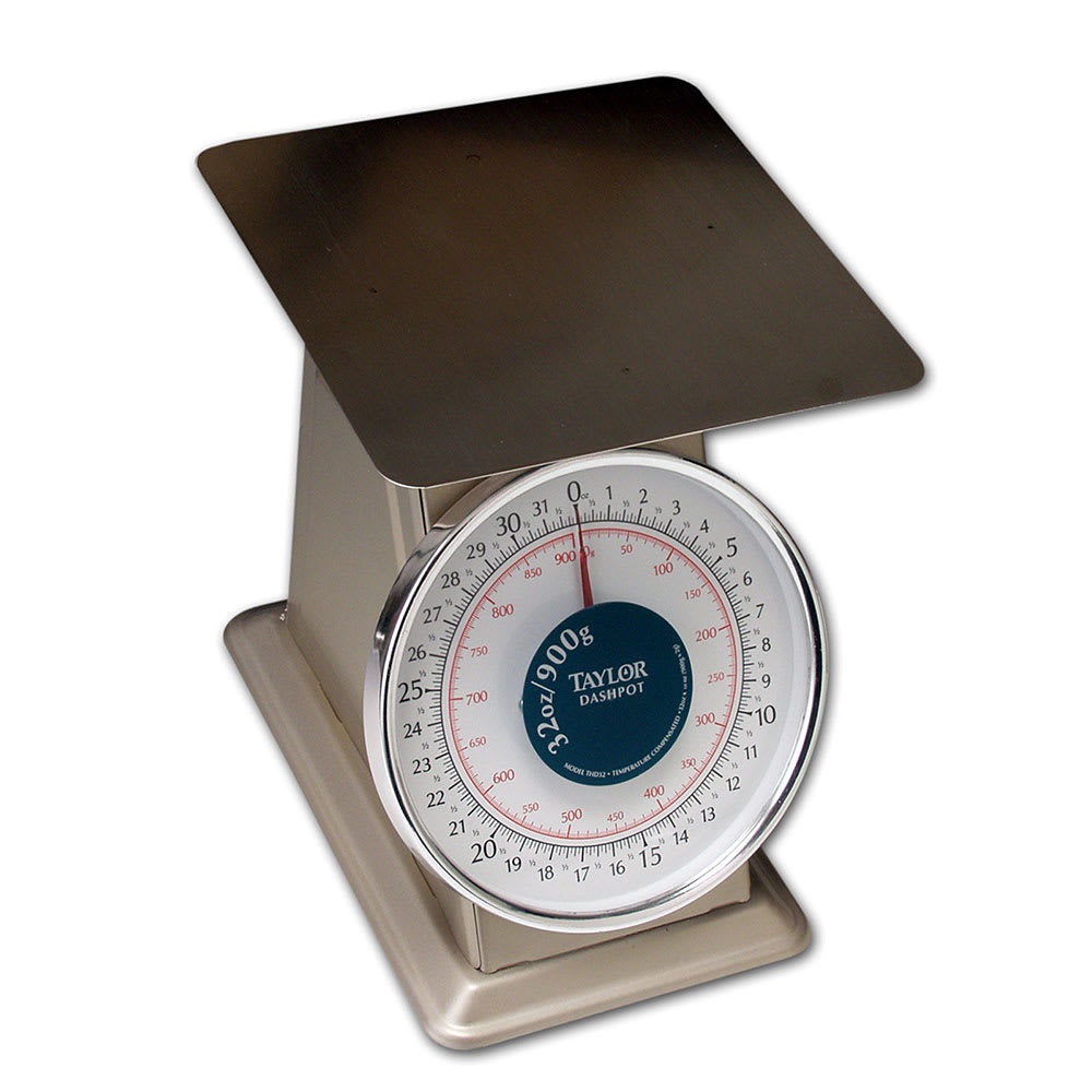 Taylor THD32D Scale, Portion, 32 oz x 1/8 oz Graduation, Platform, NSF, Stainless Steel Portion Control Food Scale