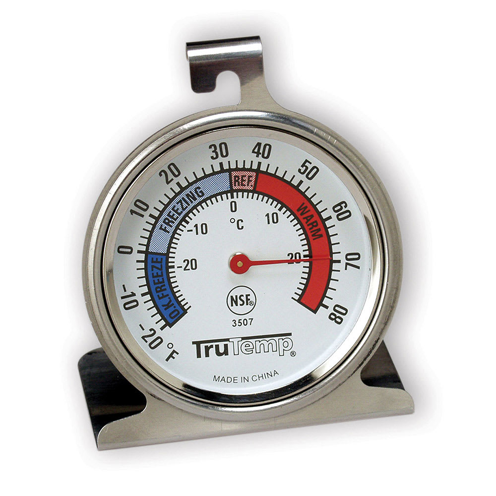 RFT2AK Refrigerator/Freezer Thermometer with color-coded zones