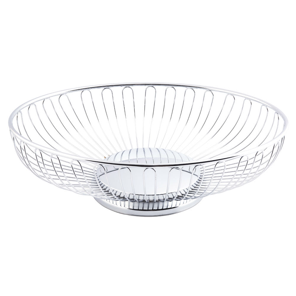 Tablecraft 4176 Bread Basket, Basket, Chrome Plated, Oval