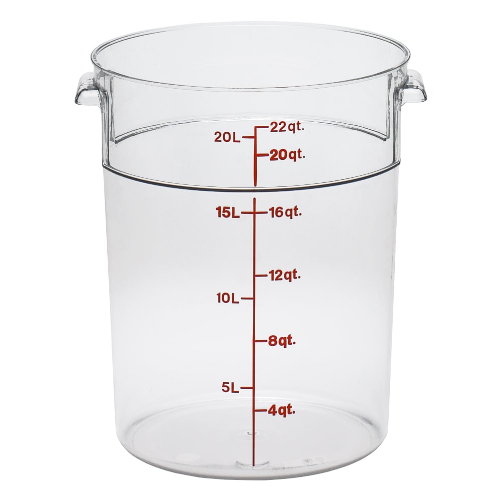 Cambro RFSCWC12135 Camwear Round Lid for 12, 18 & 22 Quart Clear