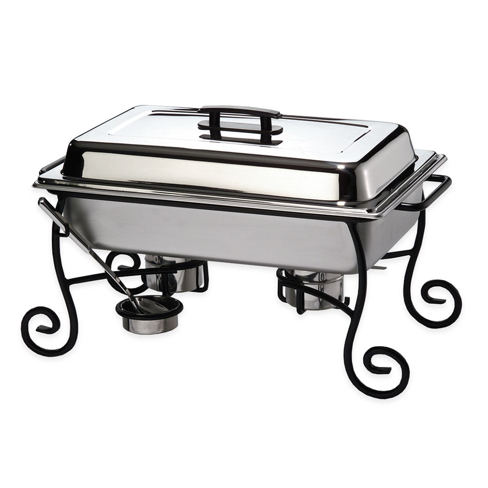 American Metalcraft CF1 Chafer Frame & Cup w/ Side Handle, Black ...
