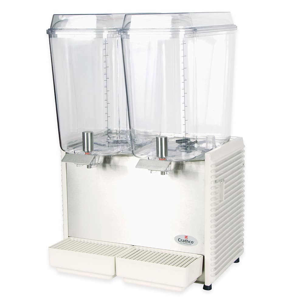 Crathco D25-4 Classic Bubbler Cold Beverage Dispenser, (2) 5 gal.