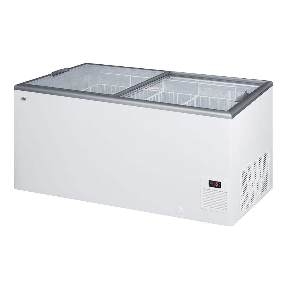 Summit NOVA53 60 3/4&quot; Mobile Ice Cream Freezer w/ (4) Wire Storage Baskets - White, 115v