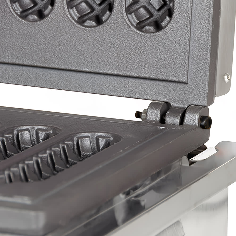 Equipex GES80 Single Specialty Waffle Maker w/ Cast Iron Grids, 1600W