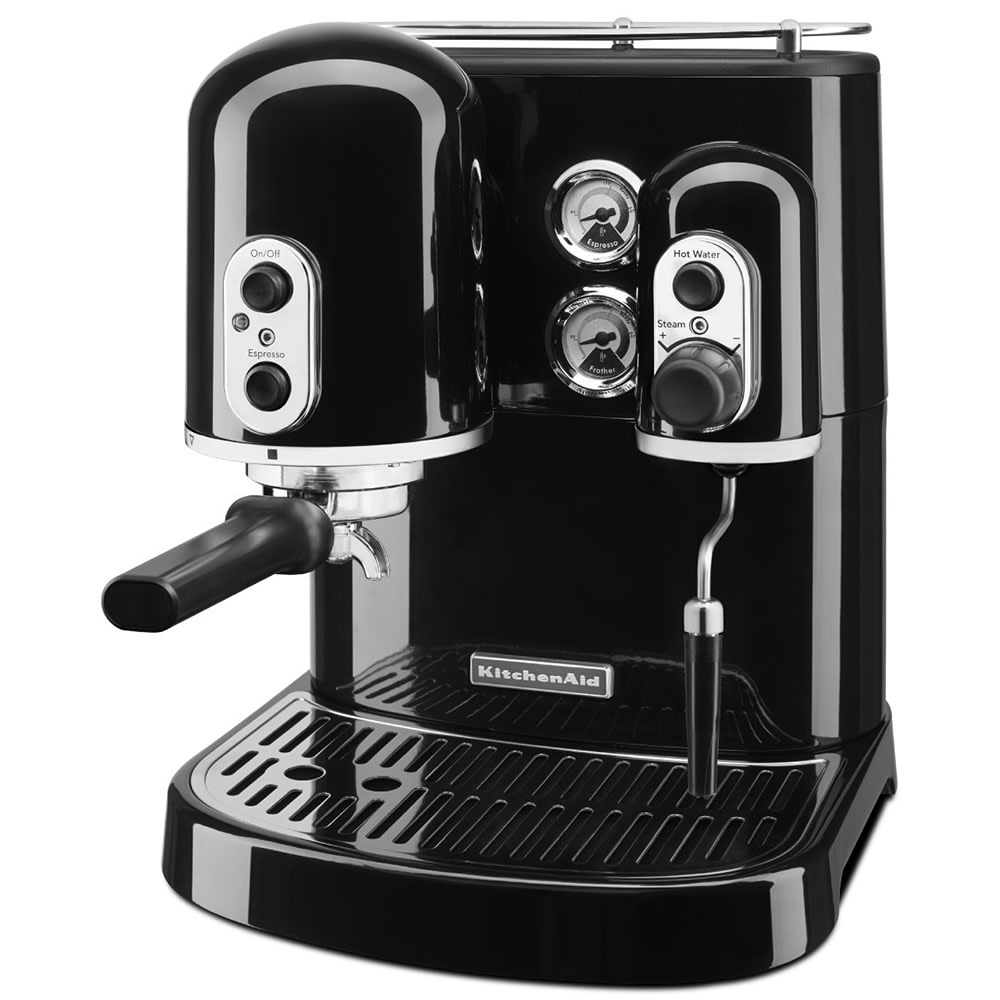 KitchenAid KES2102OB Pro Line Series 7 1/2 cup Espresso Coffee Maker w/  Milk Frother, Black