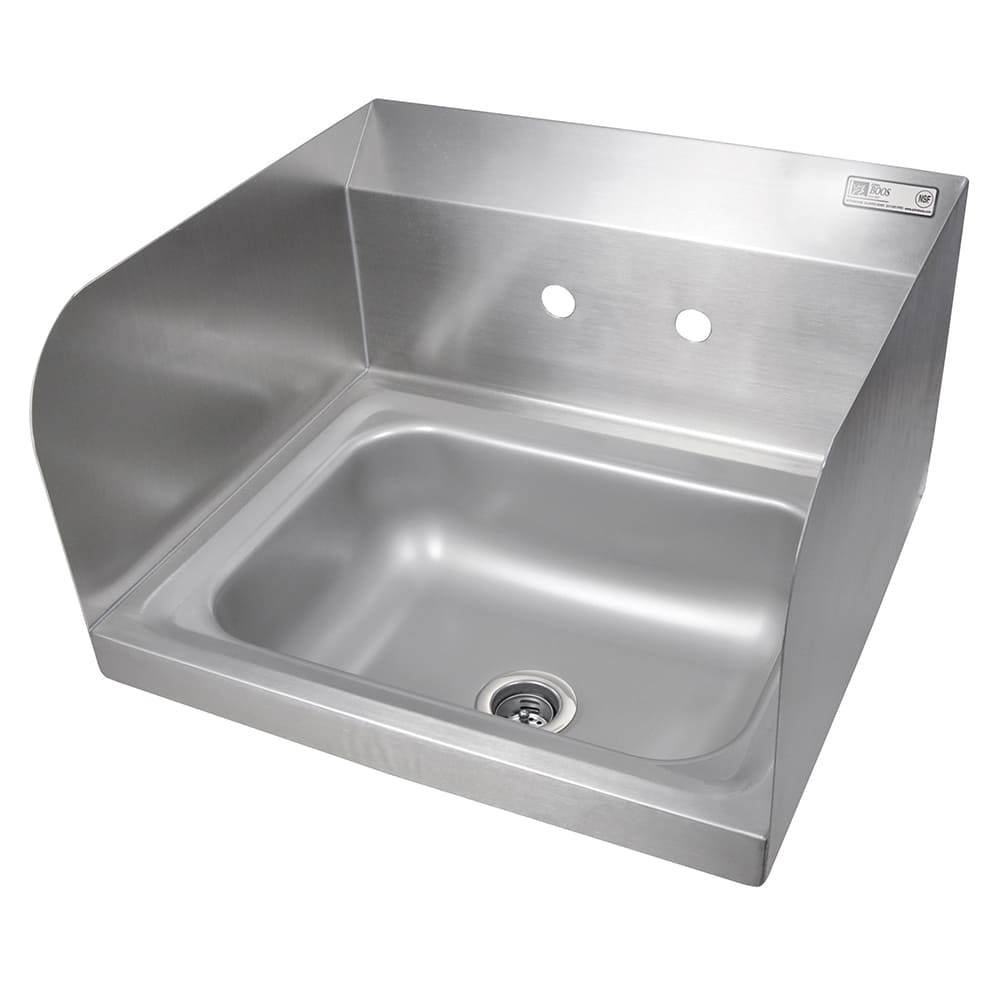John Boos PBHS-W-1410-SSLR Splash Mount Hand Sink w/ 2 Side Splash