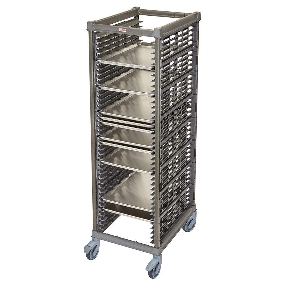 Wall Mounted Sheet Bun Pan Rack With 10 Pans 40 x 13 x 18, Aluminium