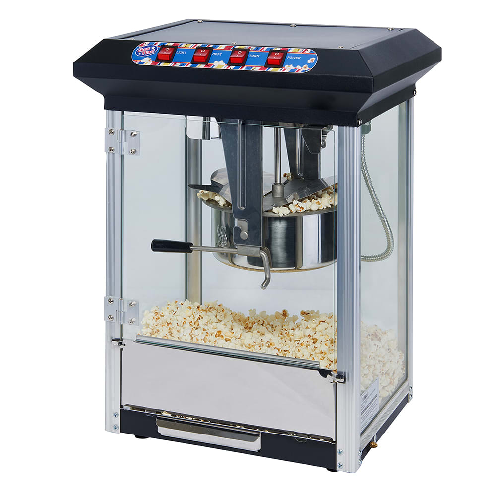 Winco 11068 Countertop Electric Popcorn Machine w/ 6 oz Kettle - Cinema  Decor, 120v