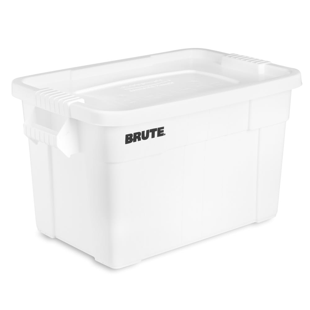 Rubbermaid FG9S3000WHT BRUTE 14 Gallon White NSF Tote with Lid