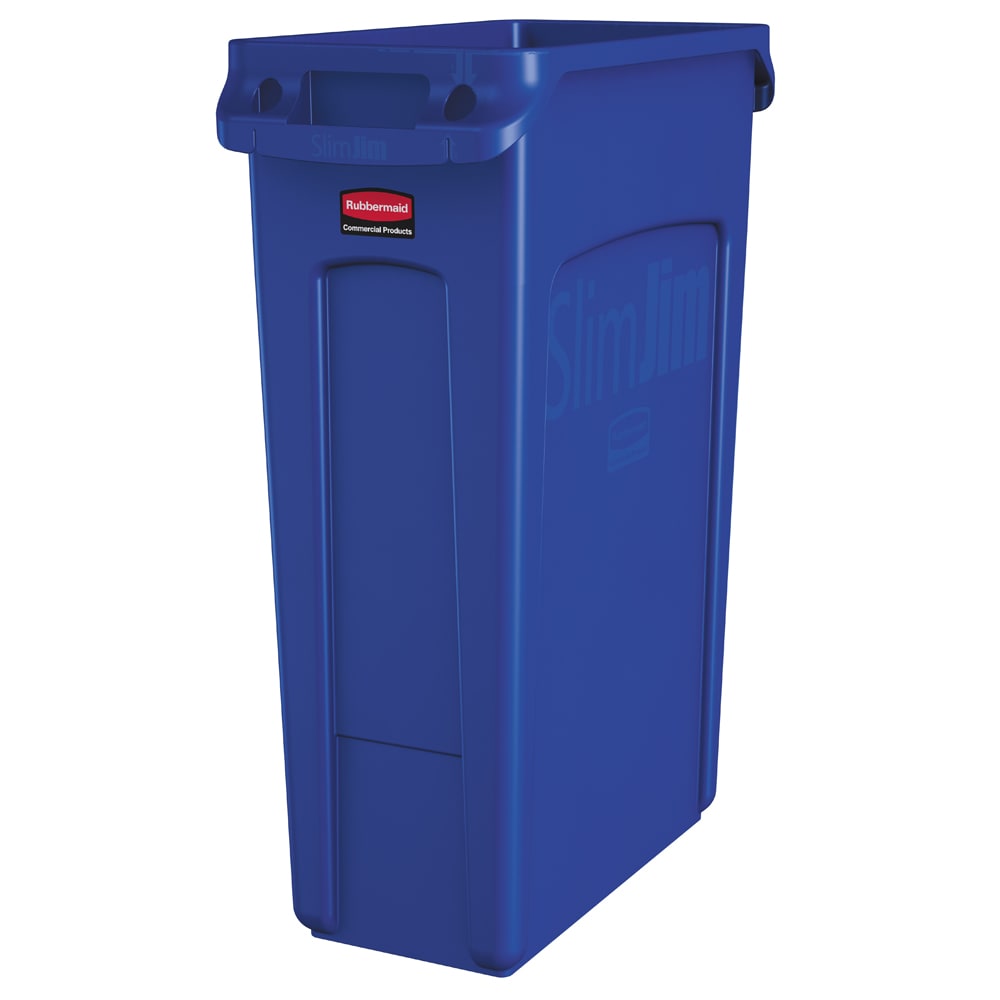 Rubbermaid 1956185 23 gal Rectangle Slim Trash Can, 22