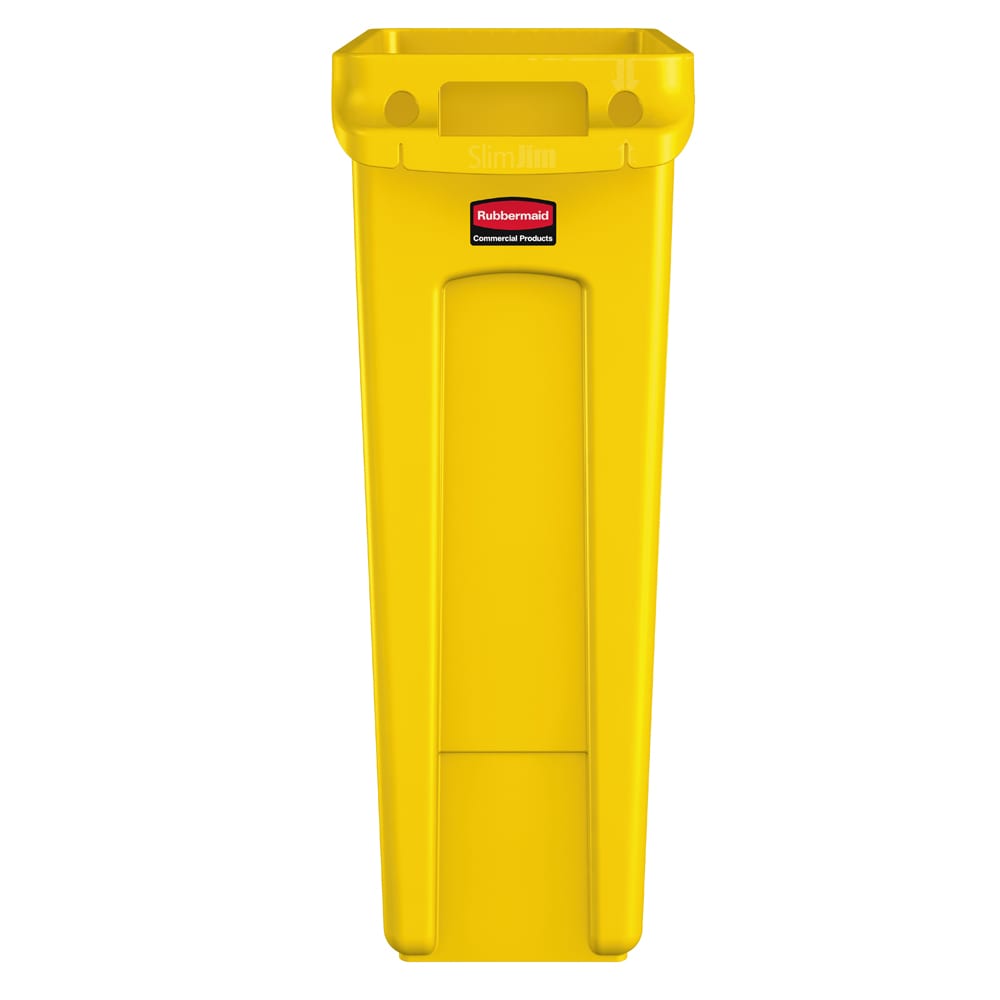 16 Gallon Vented Slim Jim Waste Container w/ Handle