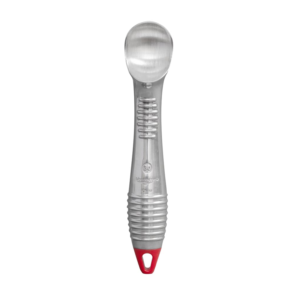 Vollrath 47279 1 oz Ice Cream Scoop - Size 30, Aluminum, Red