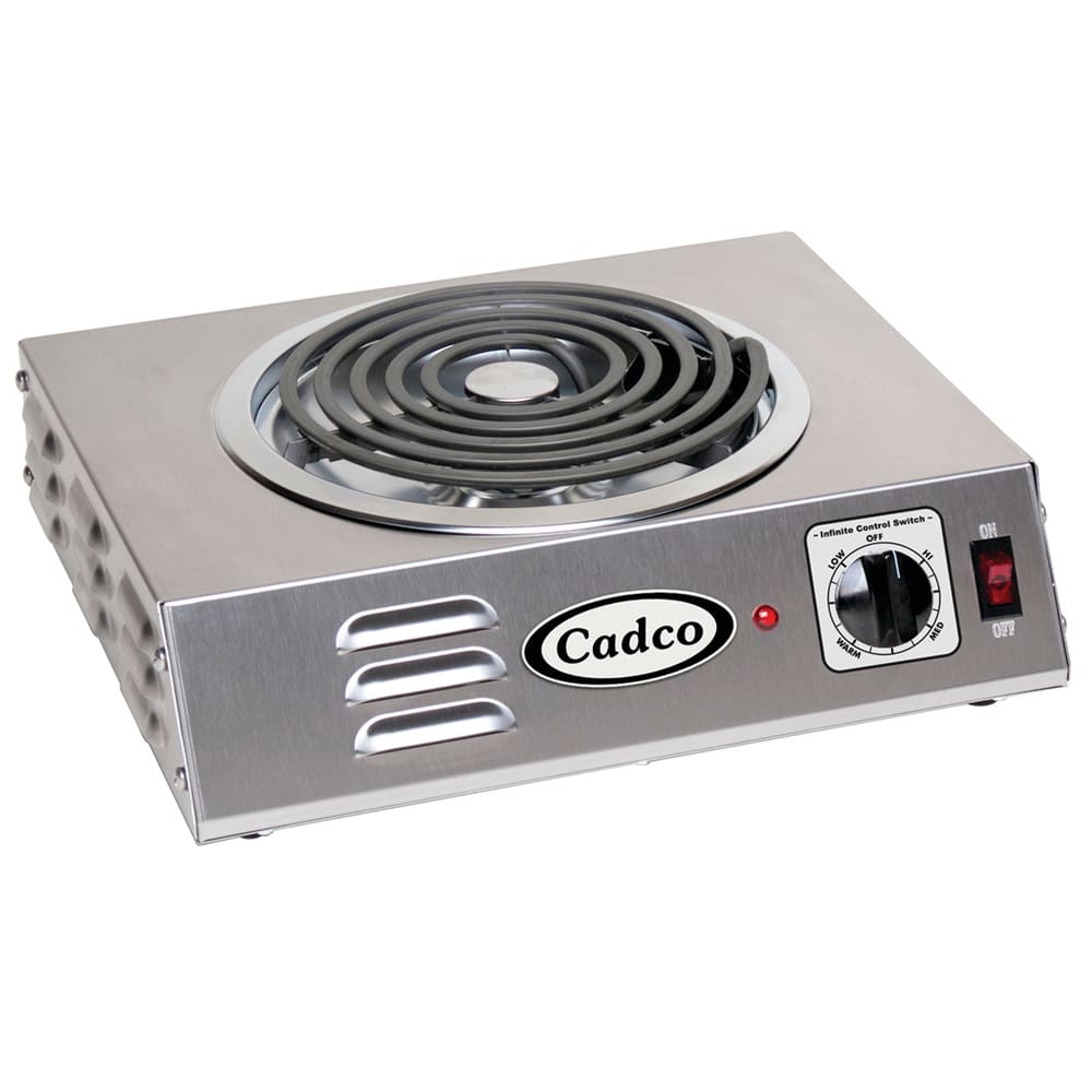  Cadco KR-1 11 1/2 Electric Hotplate w/ (1) Burner & Infinite  Controls, 120v : Home & Kitchen