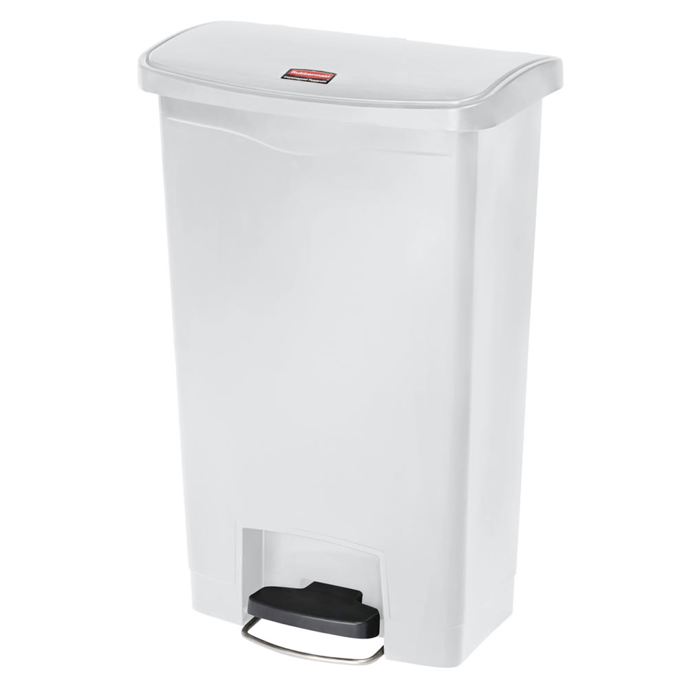 Rubbermaid Wastebasket, L, Wht