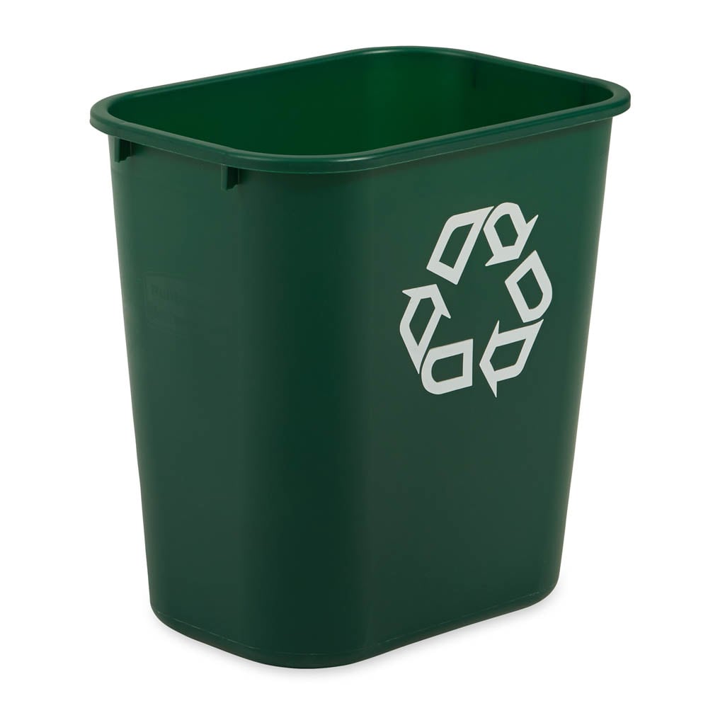 32 Gallon Rubbermaid Green Recycling Container