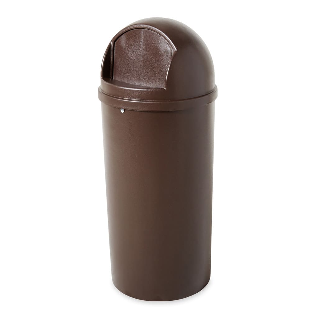 Rubbermaid FG817088 Marshal Classic Brown 25 Gallon Trash