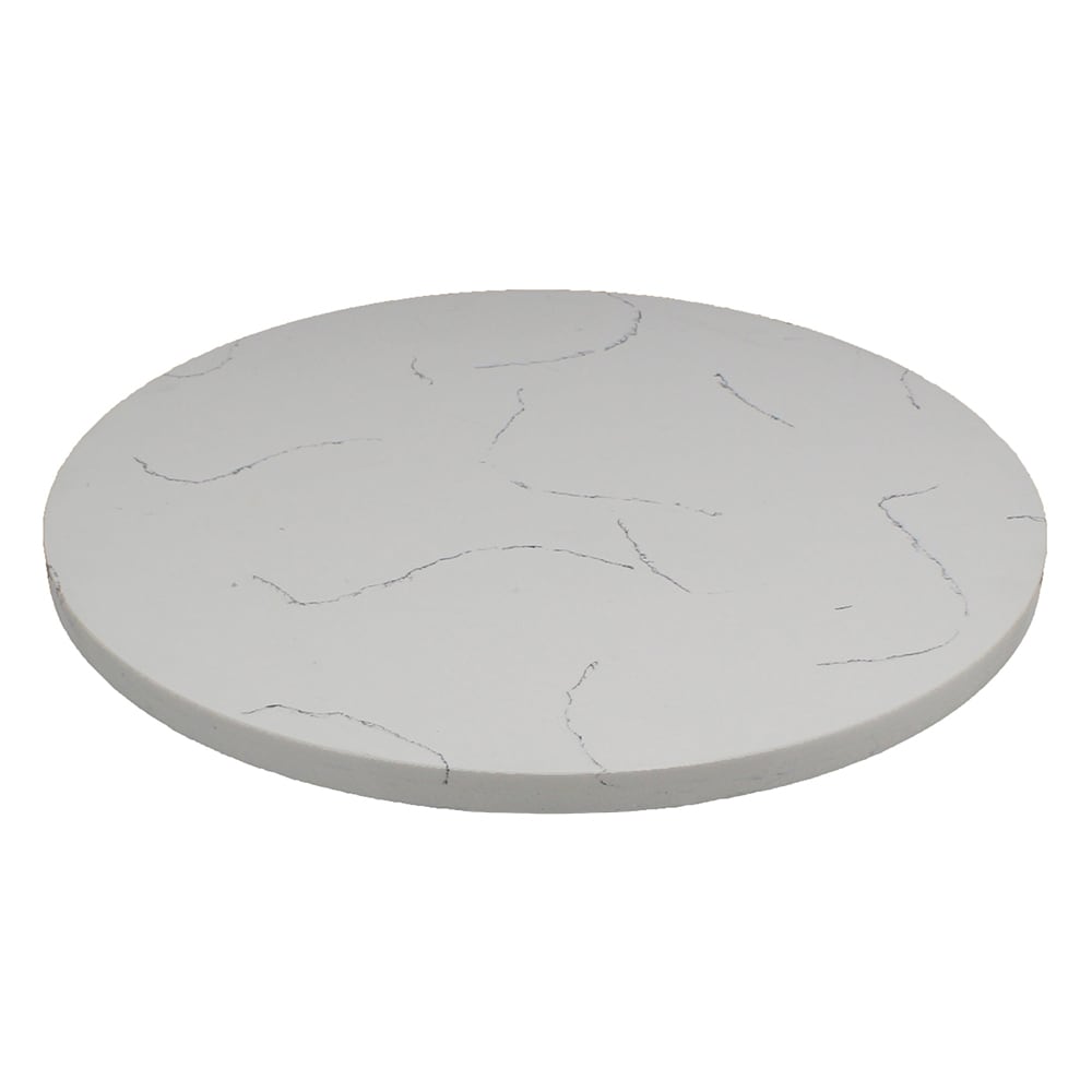 Art Marble Furniture Q401 48 Round Quartz Carrera White Table Top