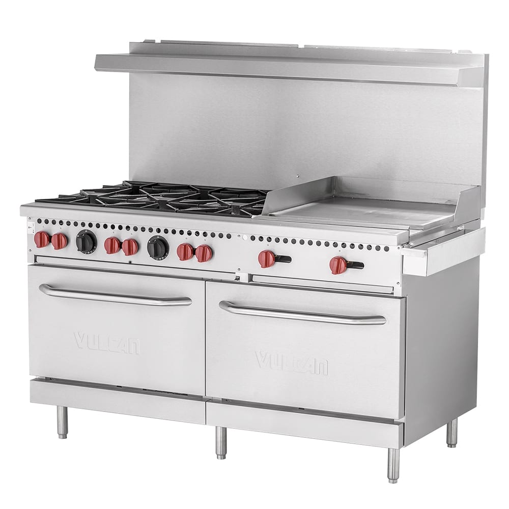 Vulcan SX60F 60 6-Burner Gas Range w/ 24 Griddle, 2 Ovens