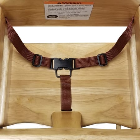 Wooden high chair online straps