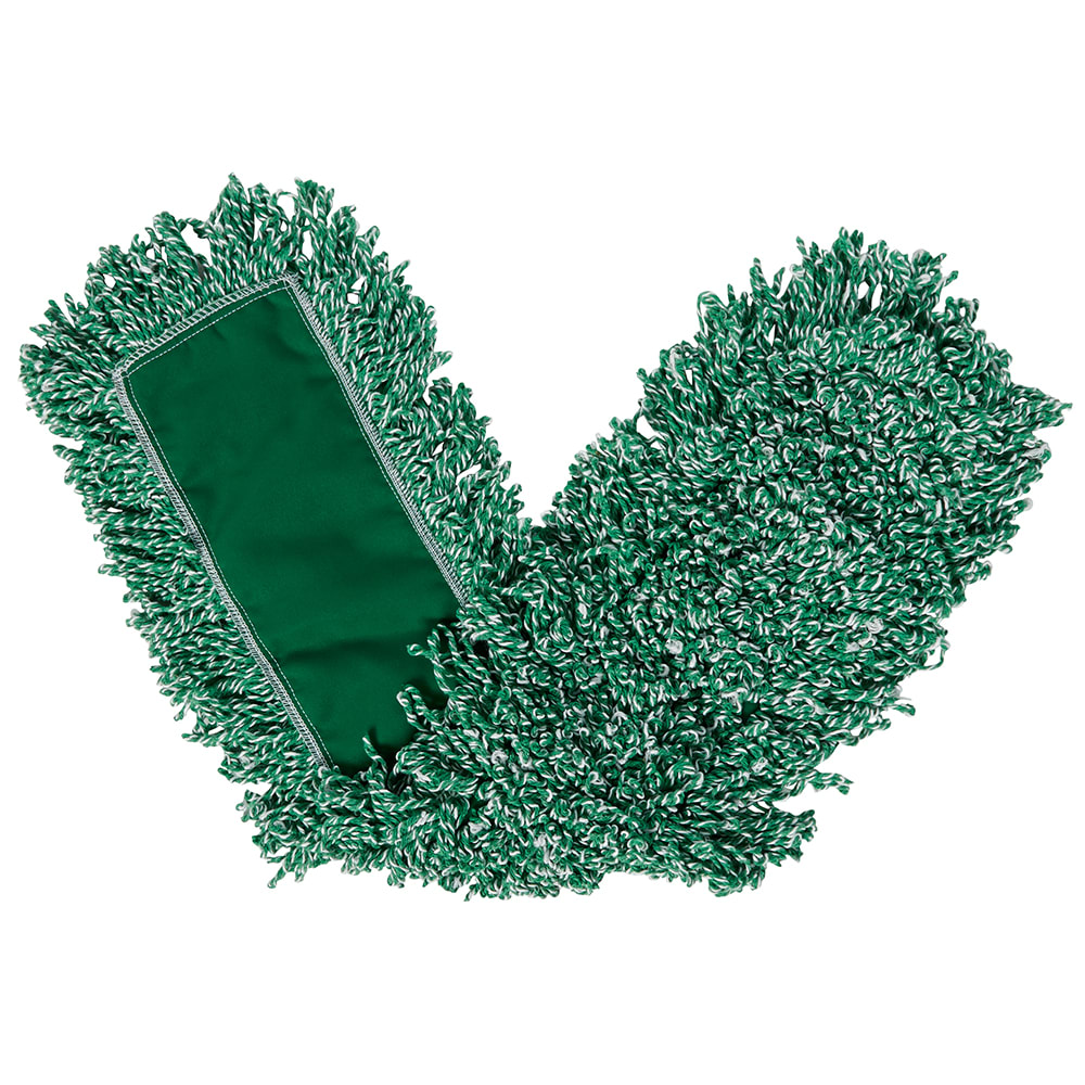 Looped-End Dust Mop Head, Microfiber, 48 x 5, Green