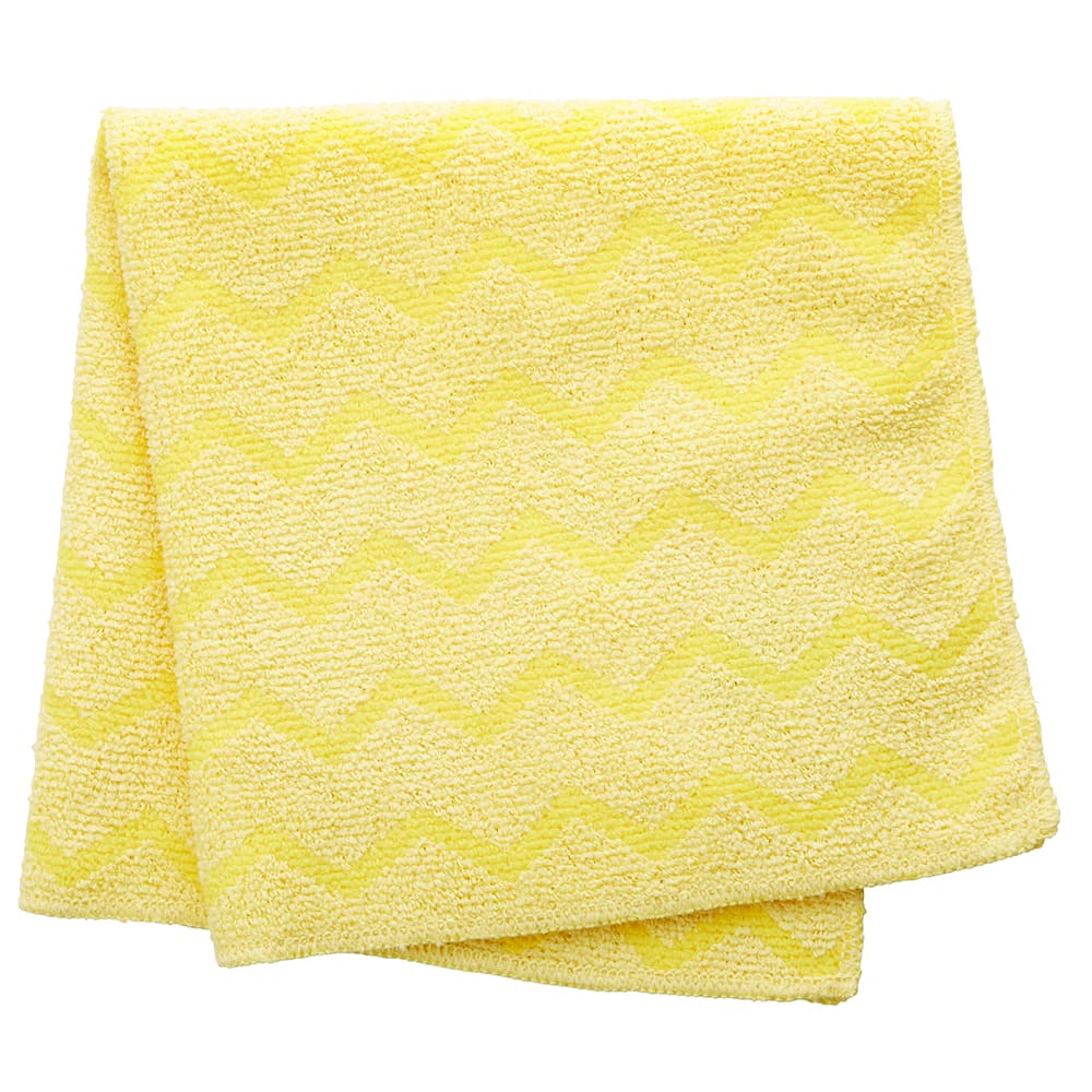 Rubbermaid FGQ61000YL00 16” x 16” Hygen™ Yellow-Striped Polyester
