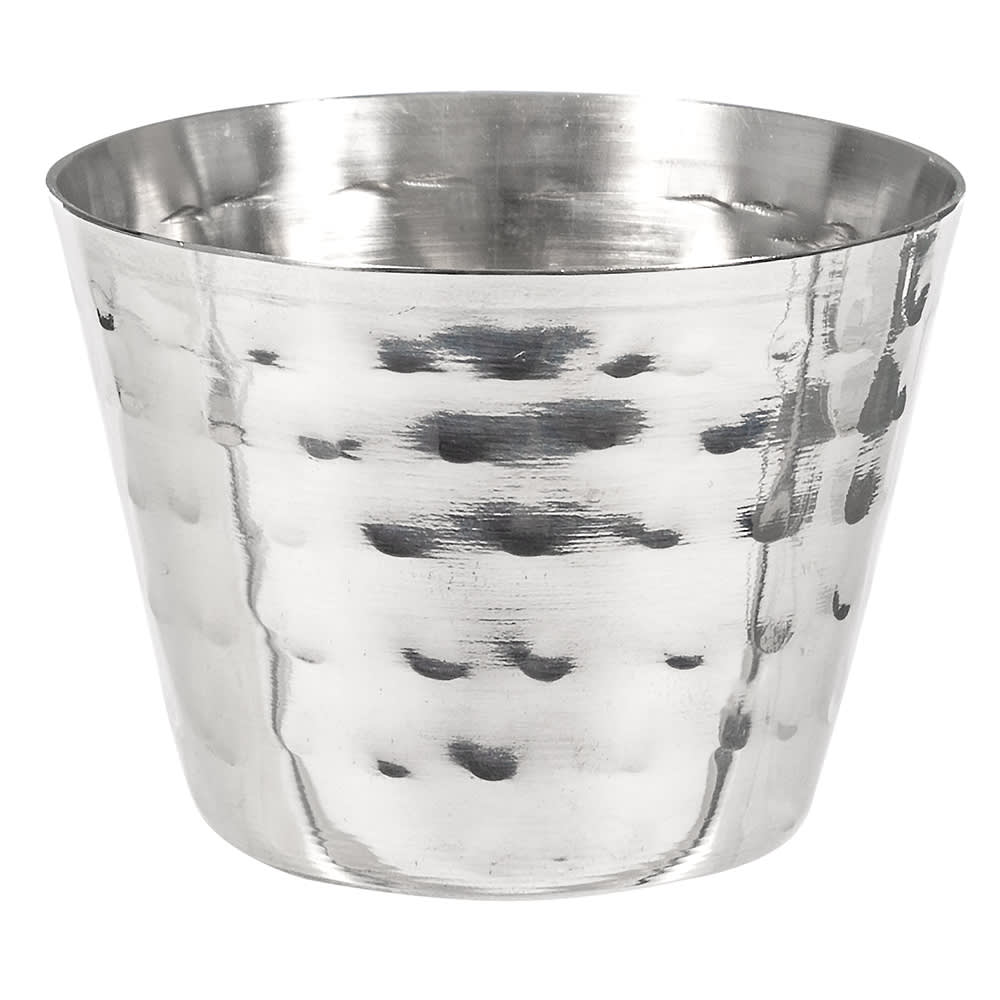 Round Hammered Stainless Steel Sauce Cups - HAMSC