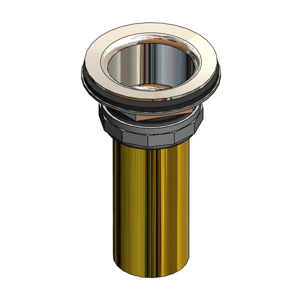 T&S Brass 011356-45 Overflow Head Assembly, Chrome Plated Brass Body Ss Strainer