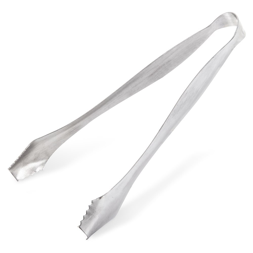 Vollrath 47104 6 1/4 Stainless Steel Ice Tongs with Hammered Finish