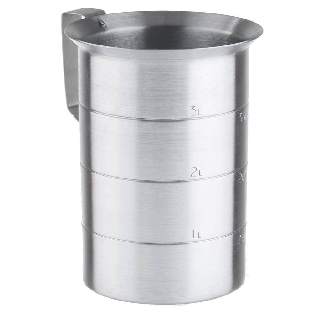 Browne 575670 Liquid Measuring Cup, 4 Qt. Aluminum Measuring Cup