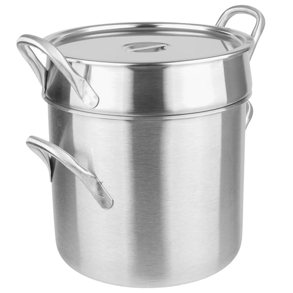 Winco (SSDB-20) Stainless Steel 20 Qt. Double Boiler with Cover