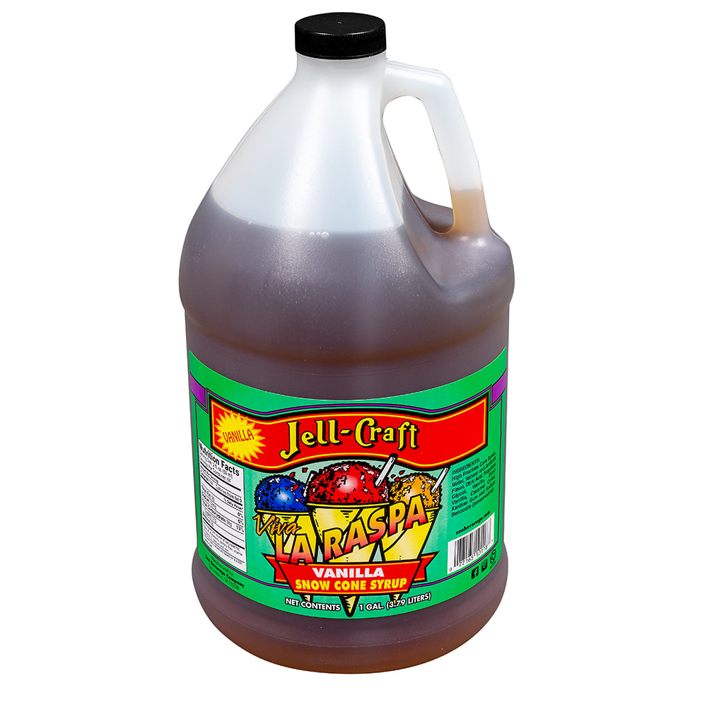 Jell-Craft 10118 1 gal Vanilla Snow Cone Syrup Jell-Craft 10118 1 gal Vanilla Snow Cone Syrup