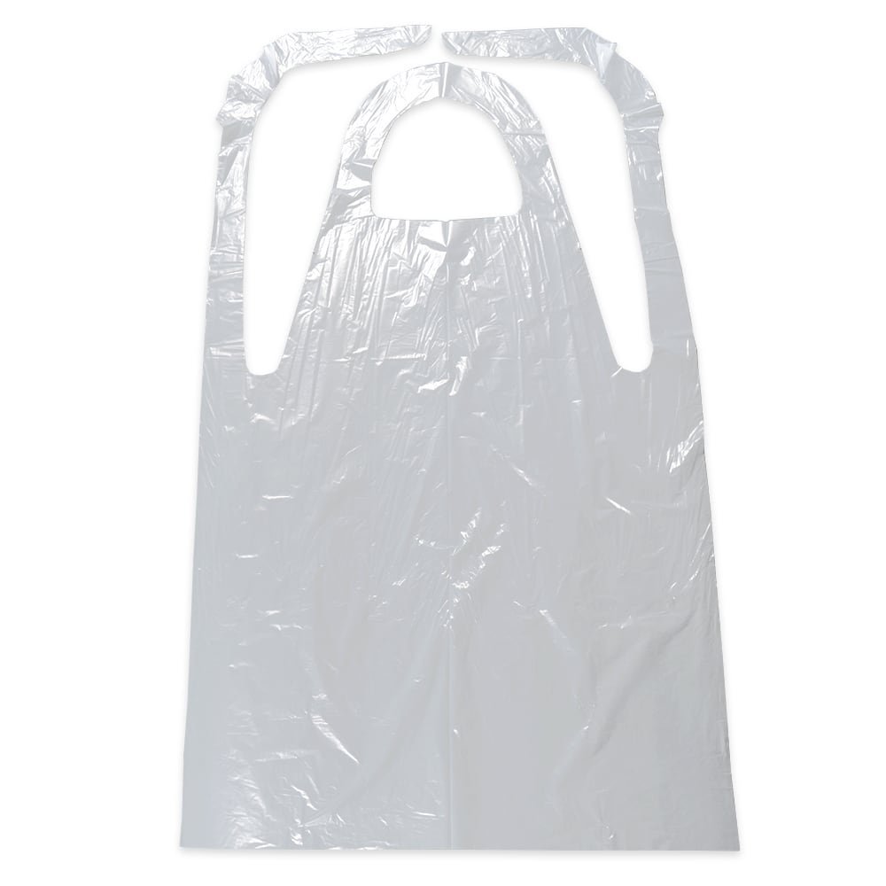 2 Mil Disposable Aprons White Polyethylene 28 in x 46 in